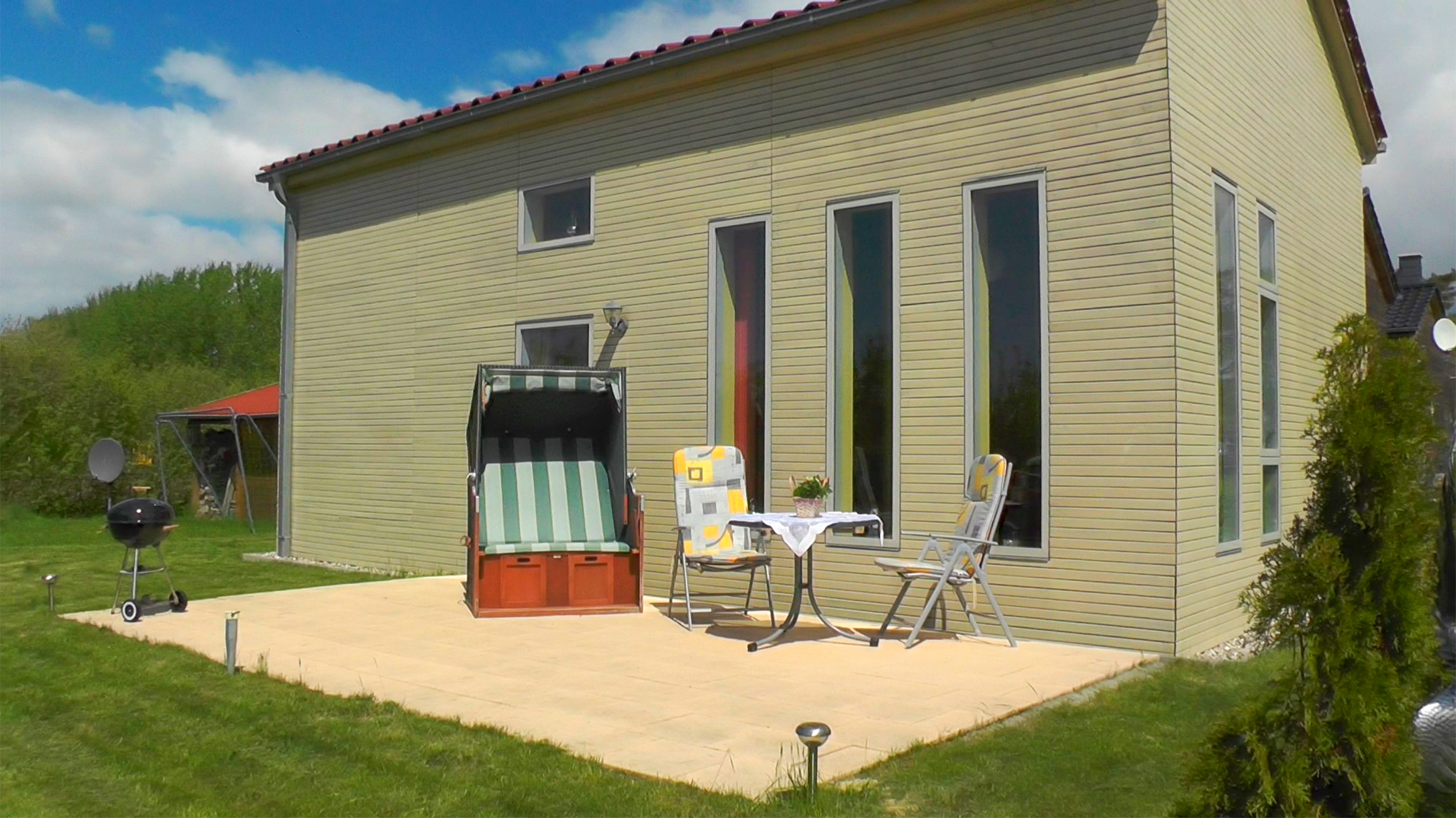 Außenansicht des Ferienhauses Kranichnest in Bodstedt